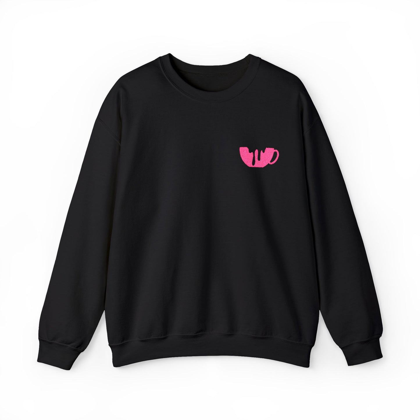 Pink Broken Heart Chest Patch Sweatshirt | Minimal Cute Graphic