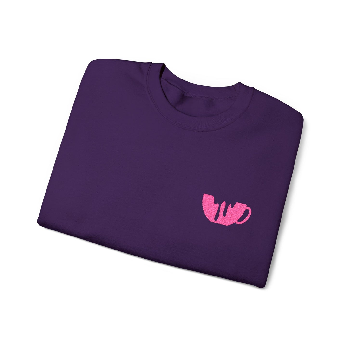 Pink Broken Heart Chest Patch Sweatshirt | Minimal Cute Graphic