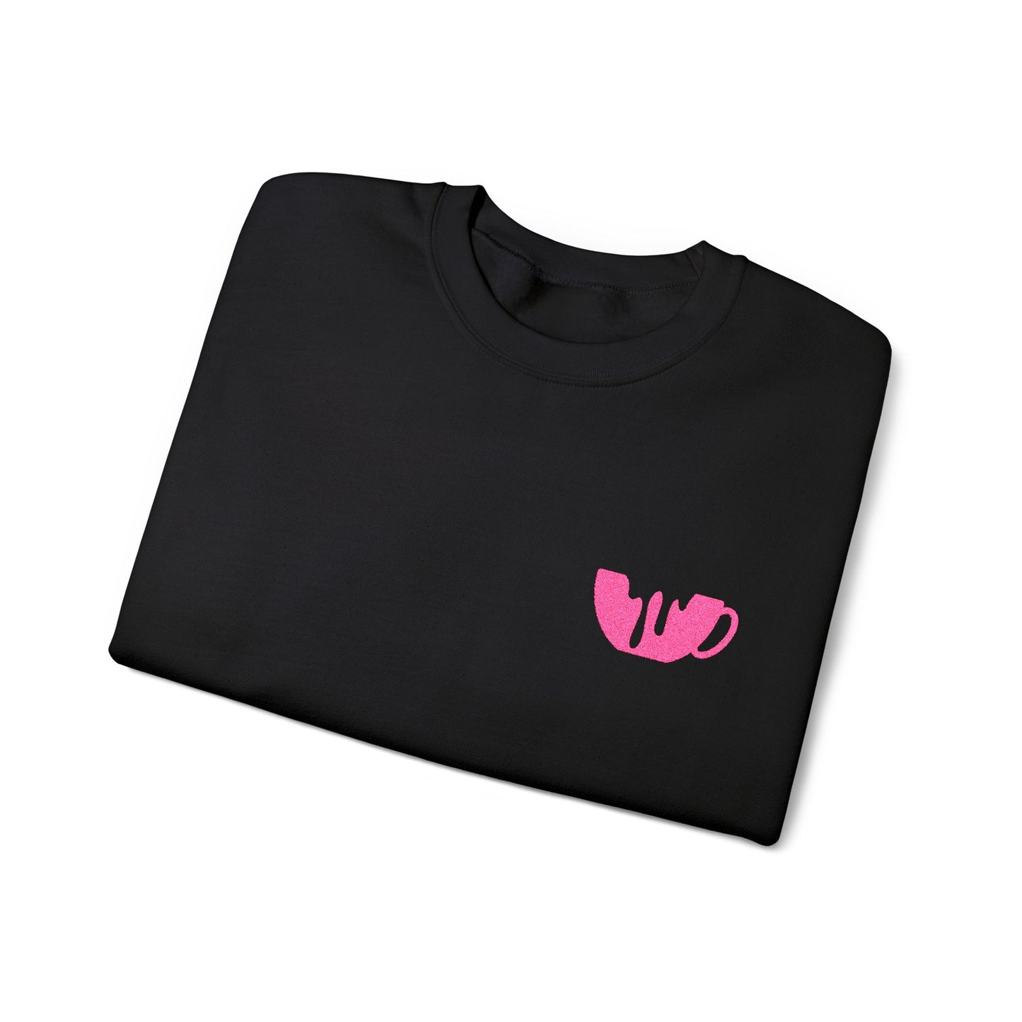 Pink Broken Heart Chest Patch Sweatshirt | Minimal Cute Graphic