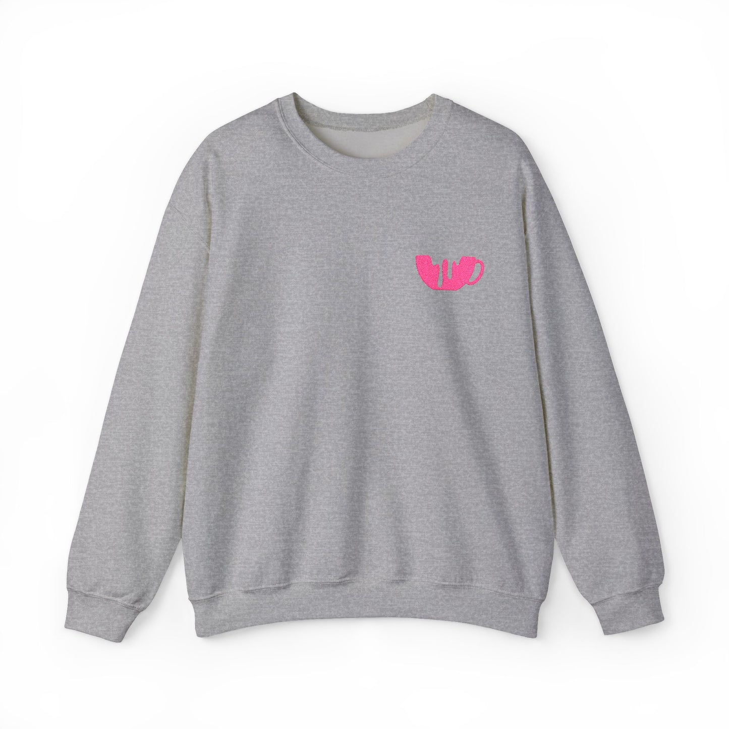 Pink Broken Heart Chest Patch Sweatshirt | Minimal Cute Graphic