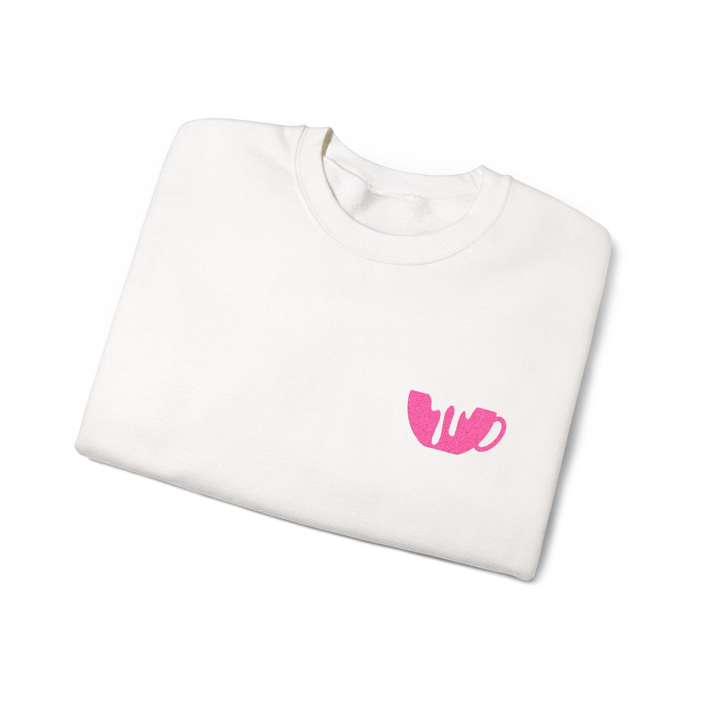 Pink Broken Heart Chest Patch Sweatshirt | Minimal Cute Graphic