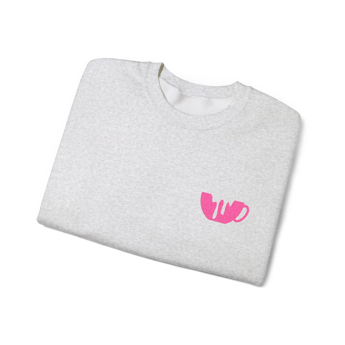 Pink Broken Heart Chest Patch Sweatshirt | Minimal Cute Graphic