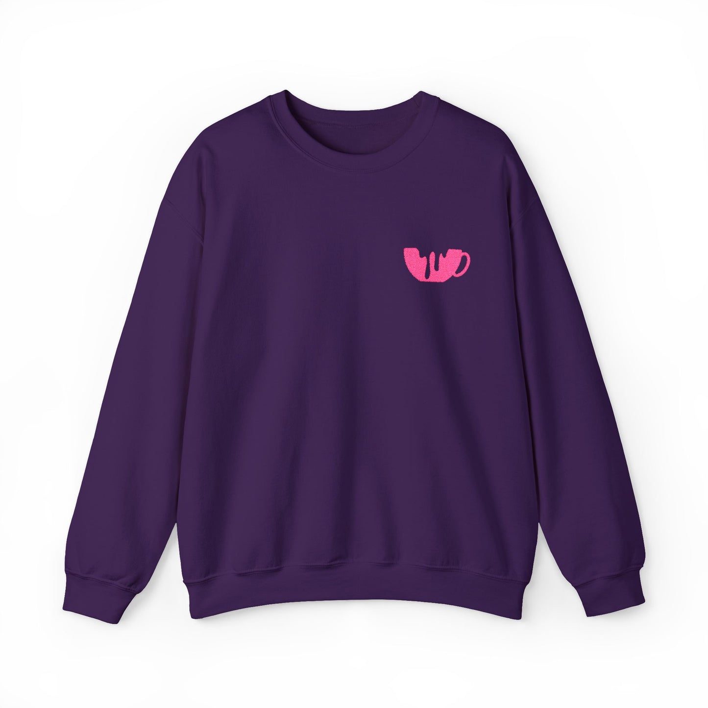 Pink Broken Heart Chest Patch Sweatshirt | Minimal Cute Graphic