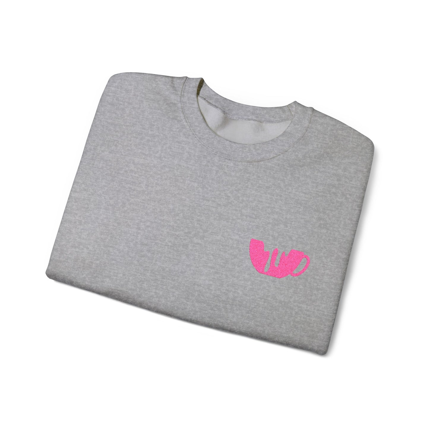 Pink Broken Heart Chest Patch Sweatshirt | Minimal Cute Graphic